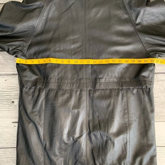 Vintage 90s Boutique Of Leathers Mid Length Car Coat Jacket - Picture 14 of 16
